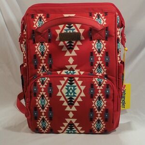 Wrangler Callie Backpack Diaper Bag Red Pink Southwestern Aztec Western Travel